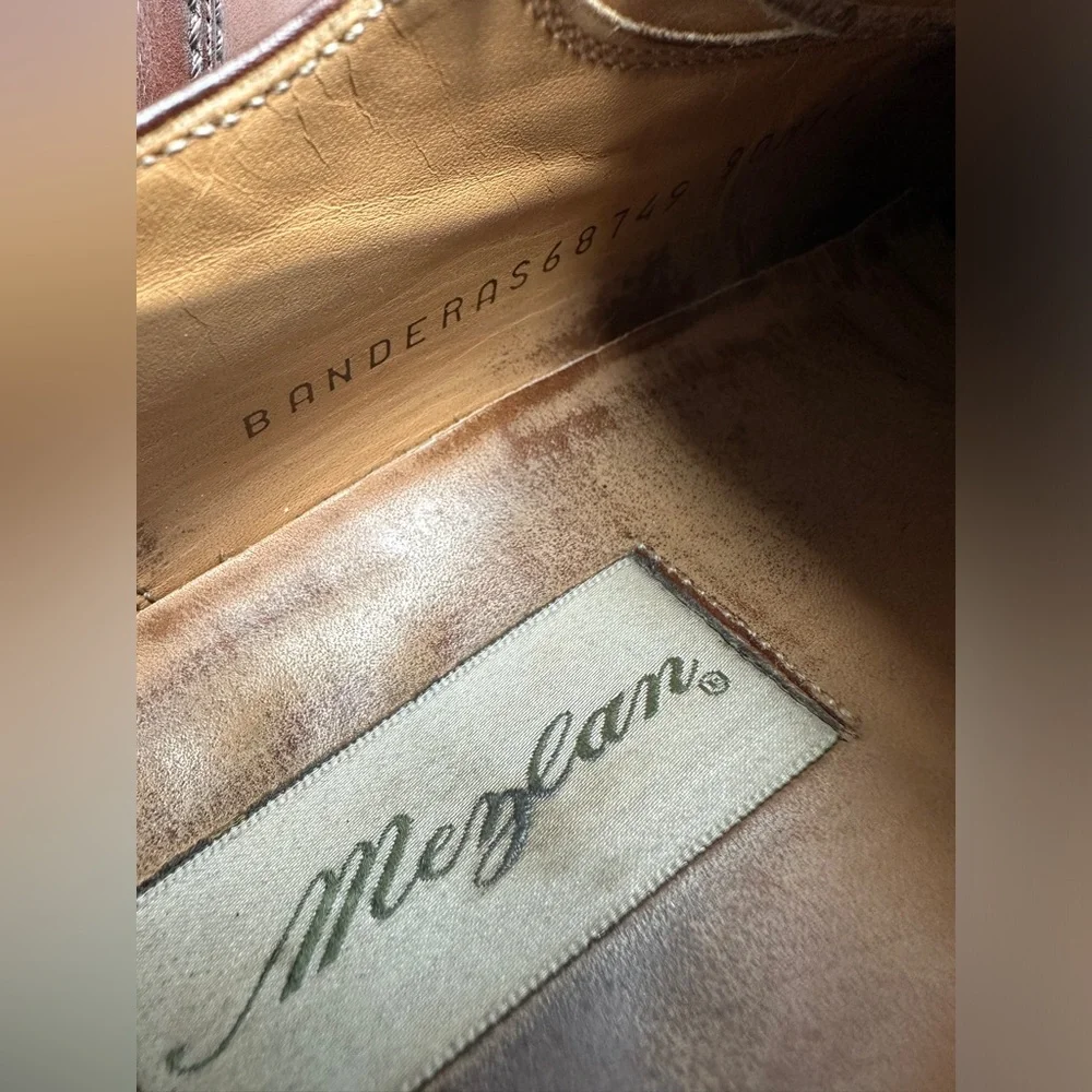 Mezlan Split-Toe Apron Leather Oxfords  Brown dress shoes‎ 11 M